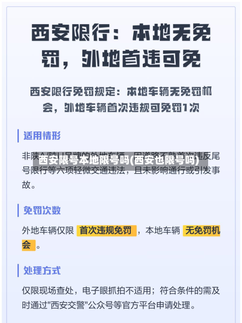 西安限号本地限号吗(西安也限号吗)-第1张图片