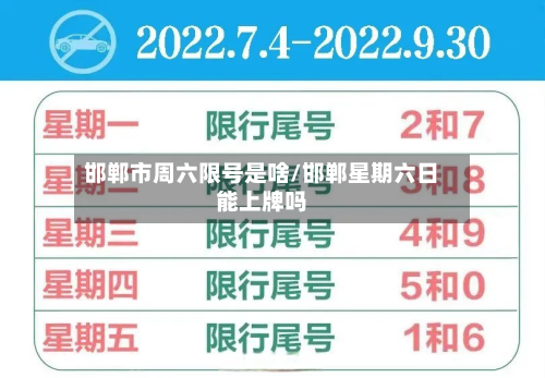 邯郸市周六限号是啥/邯郸星期六日能上牌吗-第1张图片