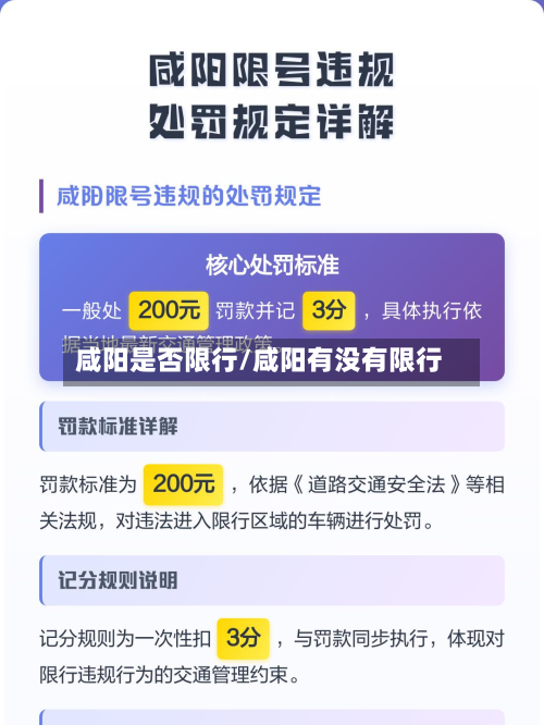 咸阳是否限行/咸阳有没有限行-第1张图片