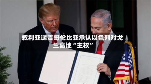 叙利亚谴责哥伦比亚承认以色列对戈兰高地“主权”-第3张图片