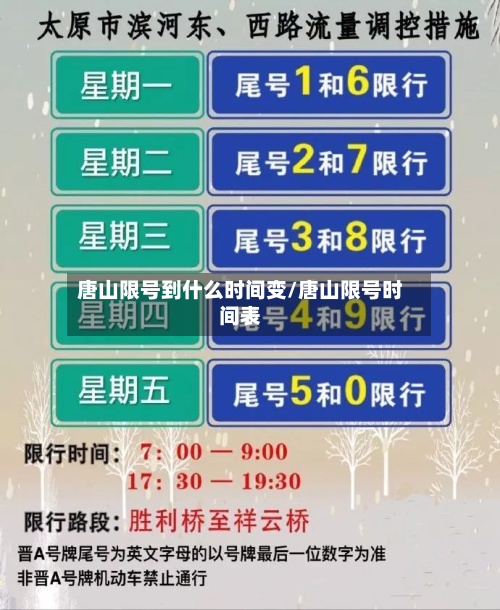 唐山限号到什么时间变/唐山限号时间表-第1张图片