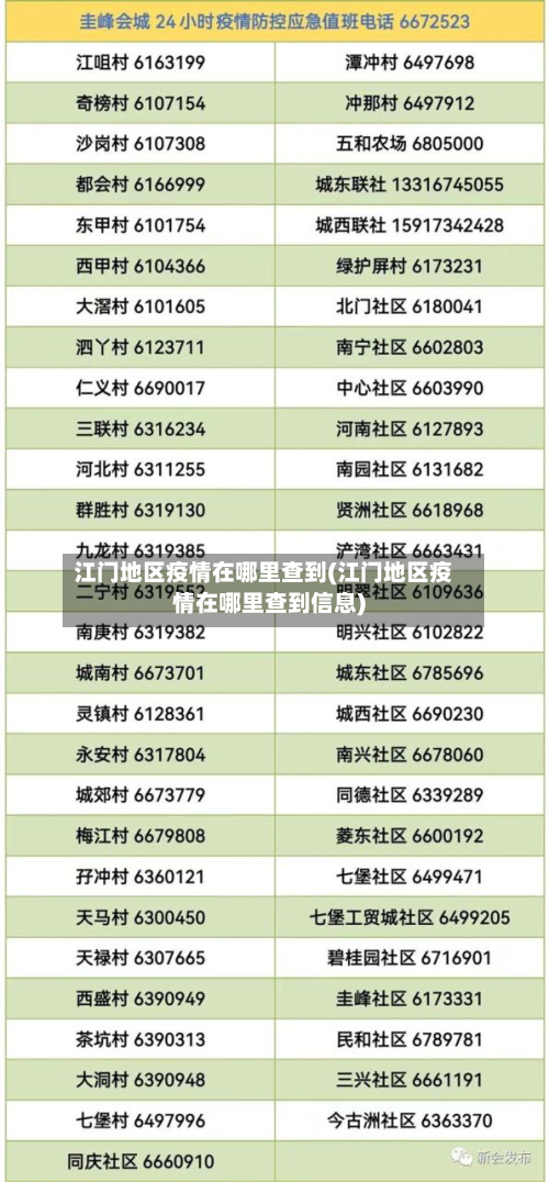 江门地区疫情在哪里查到(江门地区疫情在哪里查到信息)-第1张图片