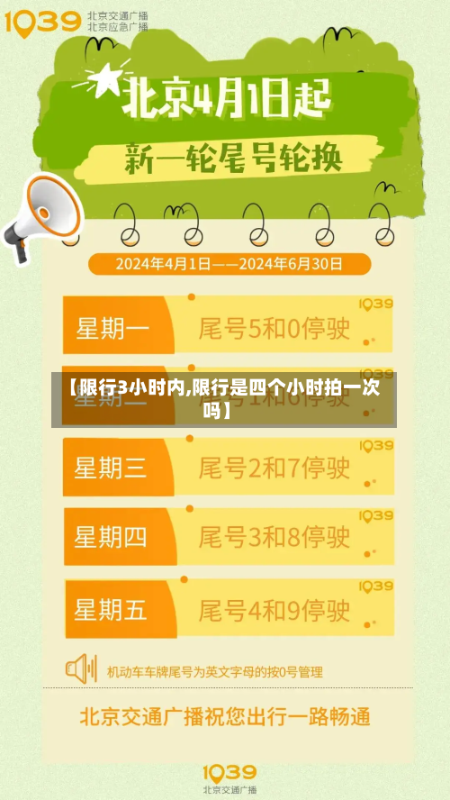【限行3小时内,限行是四个小时拍一次吗】-第1张图片