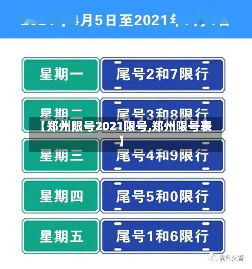 【郑州限号2021限号,郑州限号表】-第1张图片