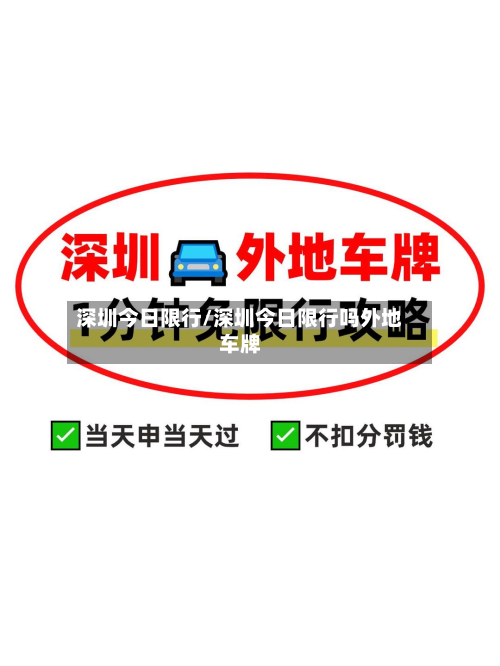 深圳今日限行/深圳今日限行吗外地车牌-第1张图片