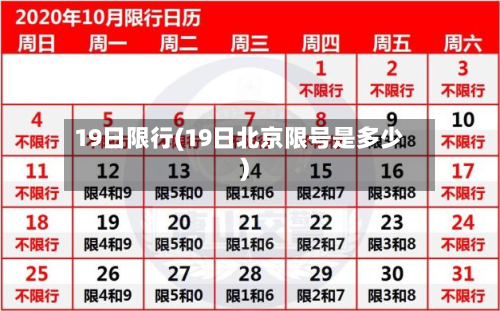19日限行(19日北京限号是多少)-第1张图片