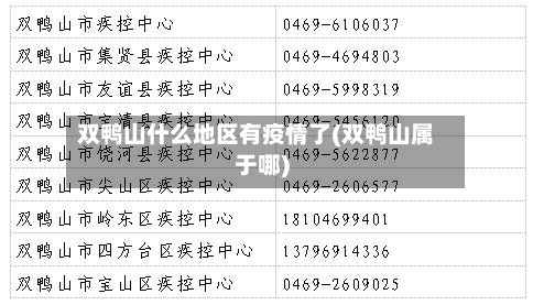 双鸭山什么地区有疫情了(双鸭山属于哪)-第1张图片