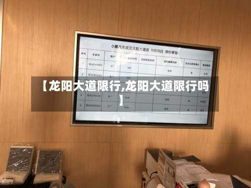 【龙阳大道限行,龙阳大道限行吗】-第1张图片