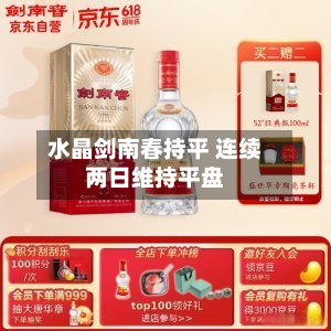水晶剑南春持平 连续两日维持平盘-第1张图片