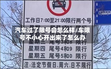 汽车过了限号会怎么样/车限号不小心开出来了怎么办-第1张图片