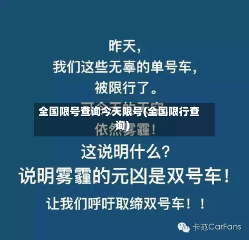 全国限号查询今天限号(全国限行查询)-第1张图片
