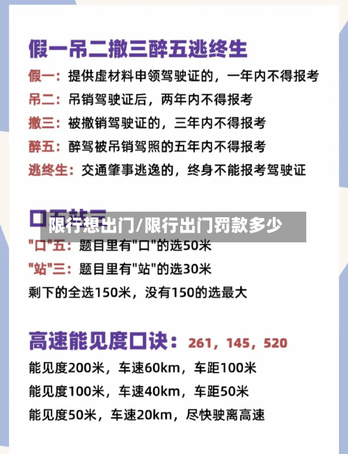 限行想出门/限行出门罚款多少-第1张图片