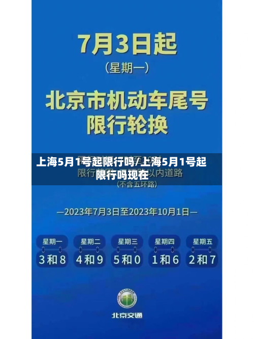 上海5月1号起限行吗/上海5月1号起限行吗现在-第1张图片