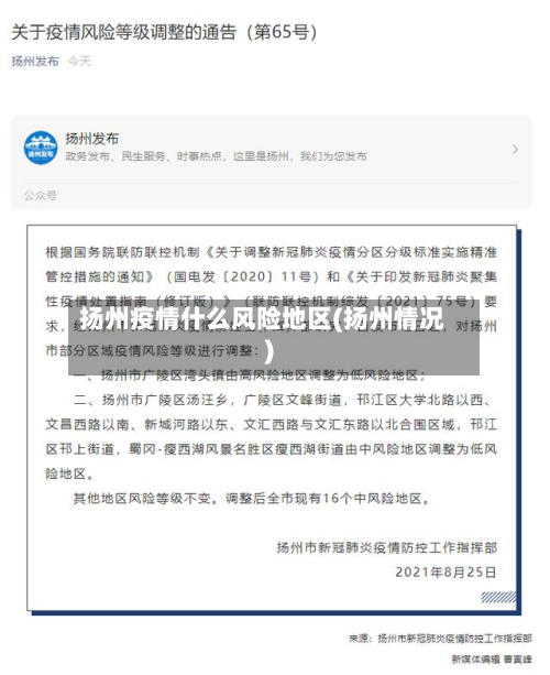扬州疫情什么风险地区(扬州情况)-第1张图片