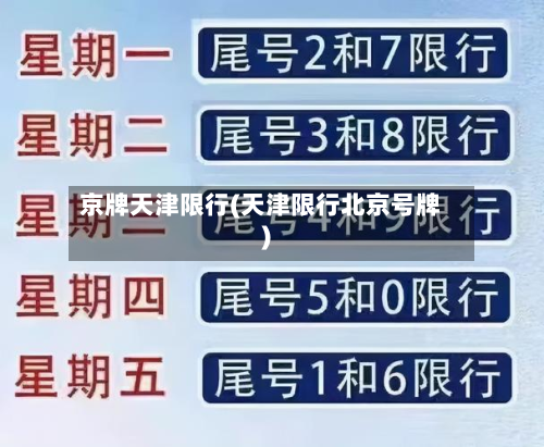 京牌天津限行(天津限行北京号牌)-第1张图片