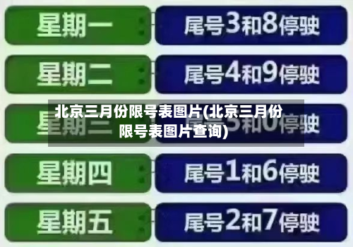 北京三月份限号表图片(北京三月份限号表图片查询)-第1张图片