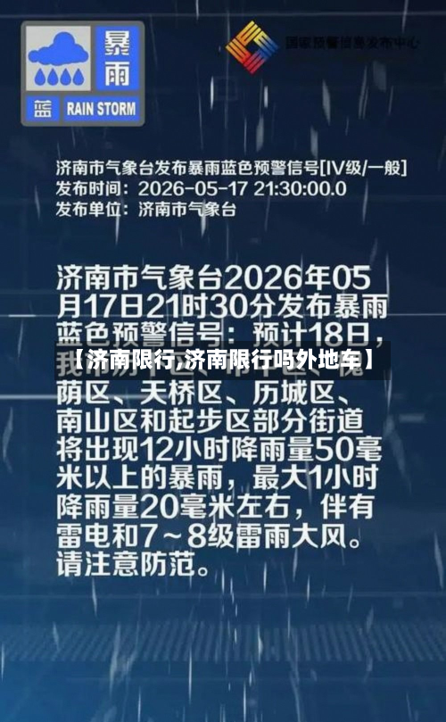 【济南限行,济南限行吗外地车】-第1张图片