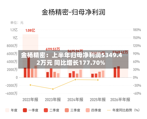 金杨精密:上半年归母净利润5349.42万元 同比增长177.70%-第2张图片
