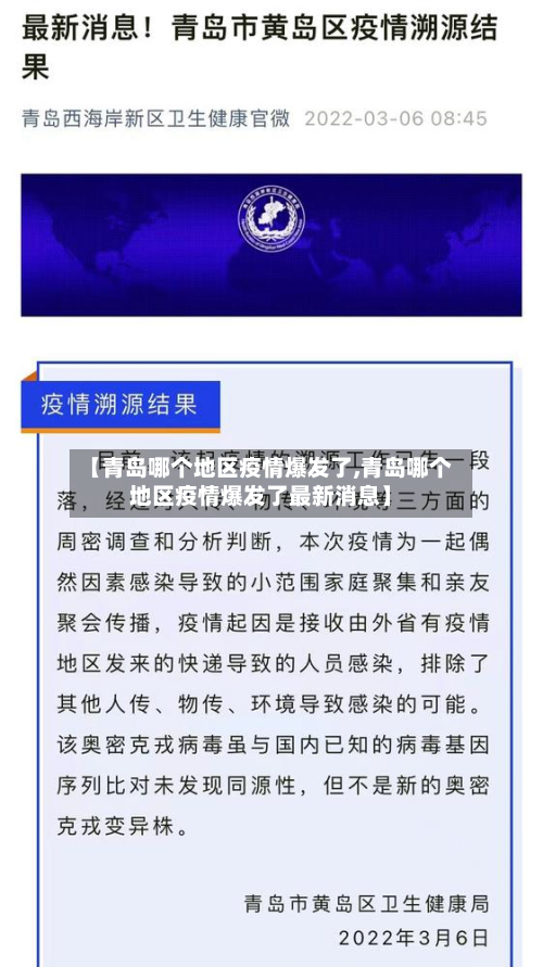 【青岛哪个地区疫情爆发了,青岛哪个地区疫情爆发了最新消息】-第1张图片