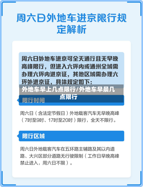 外地车早上几点限行/外地车早晨几点限行-第1张图片