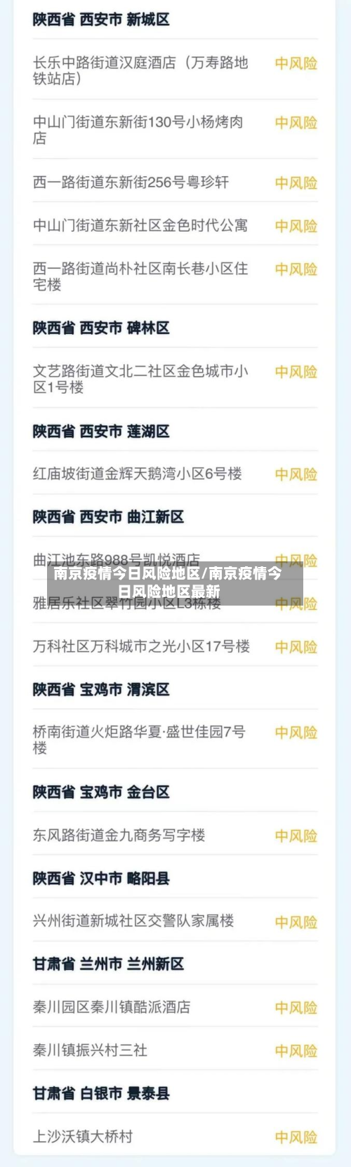 南京疫情今日风险地区/南京疫情今日风险地区最新-第1张图片