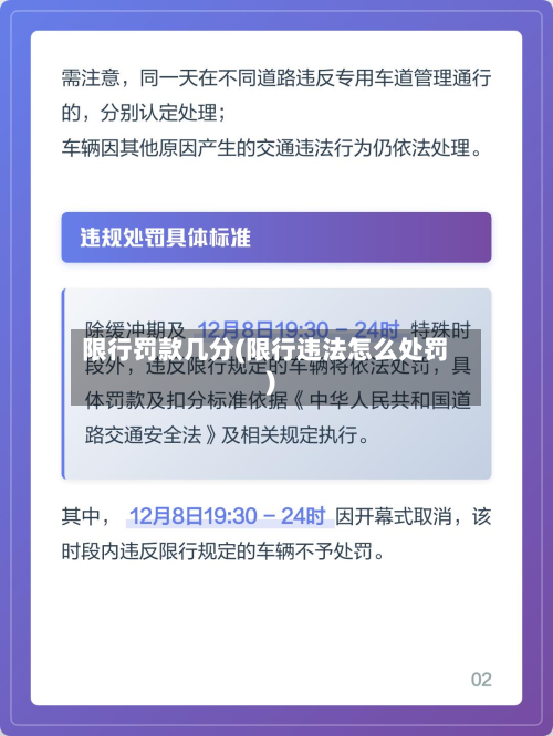 限行罚款几分(限行违法怎么处罚)-第1张图片