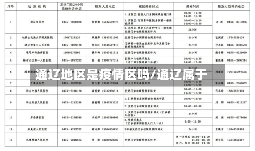 通辽地区是疫情区吗/通辽属于-第1张图片