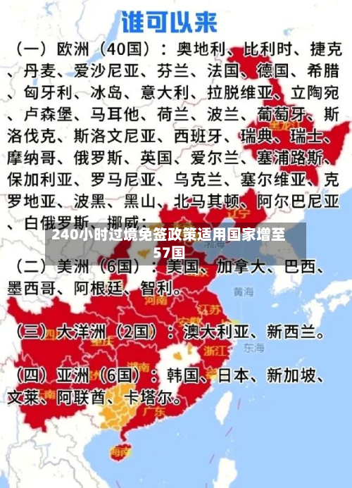 240小时过境免签政策适用国家增至57国-第1张图片