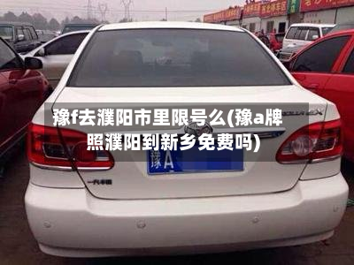 豫f去濮阳市里限号么(豫a牌照濮阳到新乡免费吗)-第1张图片