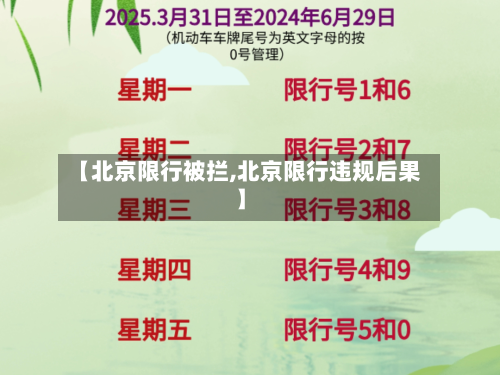 【北京限行被拦,北京限行违规后果】-第1张图片