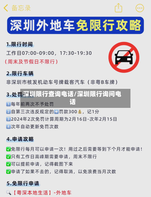 深圳限行查询电话/深圳限行询问电话-第1张图片