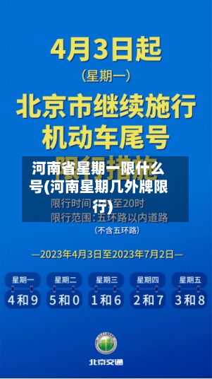 河南省星期一限什么号(河南星期几外牌限行)-第1张图片