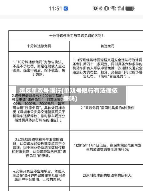 违反单双号限行(单双号限行有法律依据吗)-第1张图片
