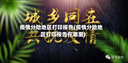疫情分险地区打印报告(疫情分险地区打印报告在哪里)-第1张图片