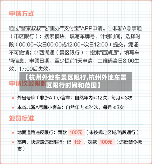 【杭州外地车景区限行,杭州外地车景区限行时间和范围】-第1张图片
