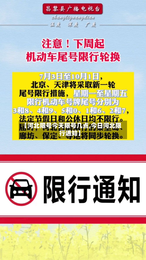 【河北限号今天限号几点,今日河北限行通知】-第1张图片