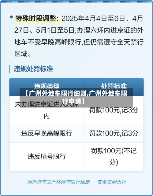 【广州外地车限行细则,广州外地车限行申请】-第1张图片