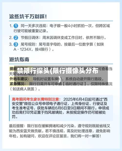 禁限行探头(限行摄像头分布)-第1张图片