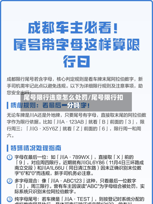 尾号限行违章怎么处罚/尾号限行扣分吗-第1张图片