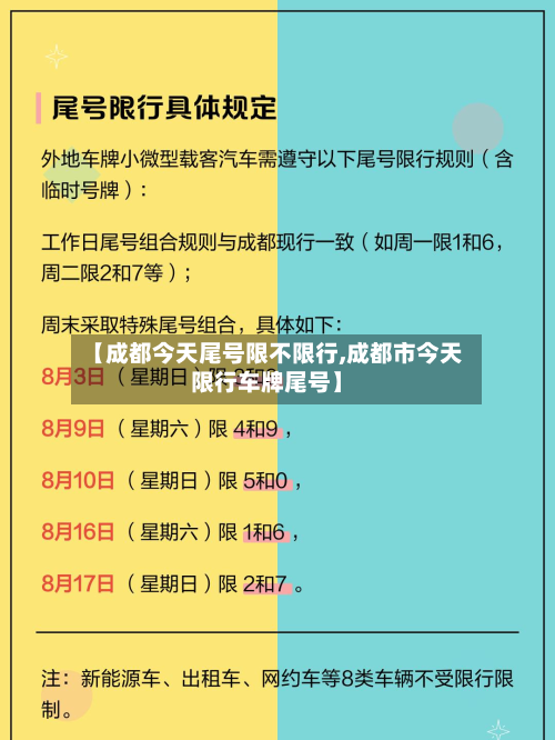 【成都今天尾号限不限行,成都市今天限行车牌尾号】-第1张图片