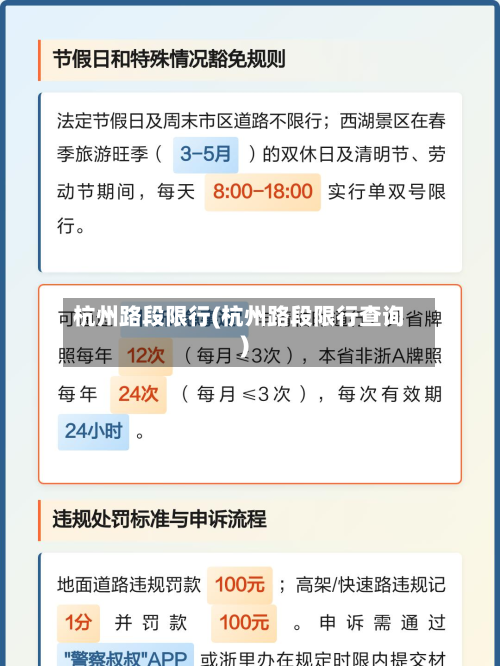 杭州路段限行(杭州路段限行查询)-第1张图片
