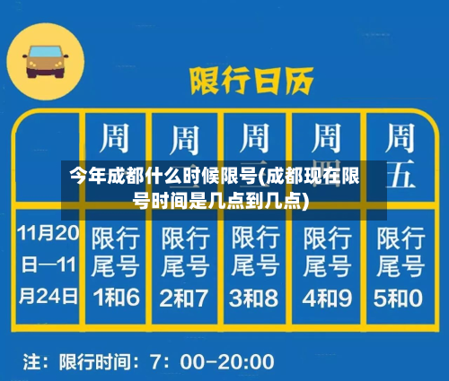 今年成都什么时候限号(成都现在限号时间是几点到几点)-第1张图片