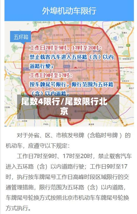 尾数4限行/尾数限行北京-第1张图片