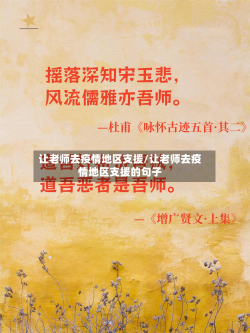让老师去疫情地区支援/让老师去疫情地区支援的句子-第1张图片