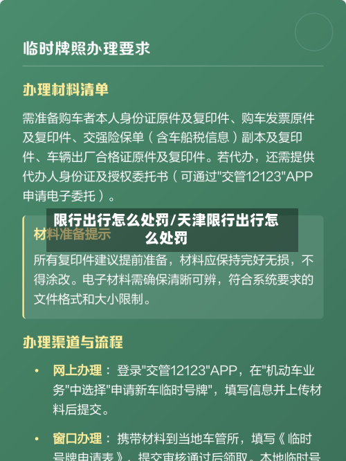 限行出行怎么处罚/天津限行出行怎么处罚-第1张图片