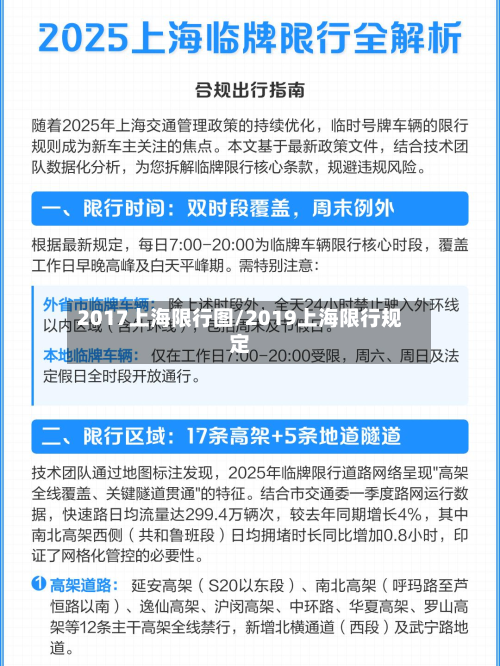 2017上海限行图/2019上海限行规定