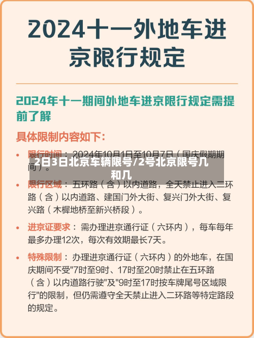 2日3日北京车辆限号/2号北京限号几和几-第2张图片