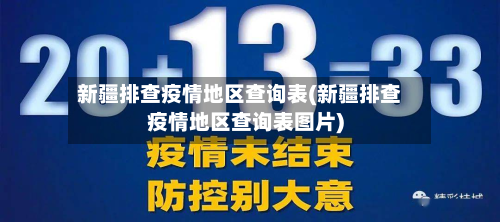 新疆排查疫情地区查询表(新疆排查疫情地区查询表图片)-第1张图片