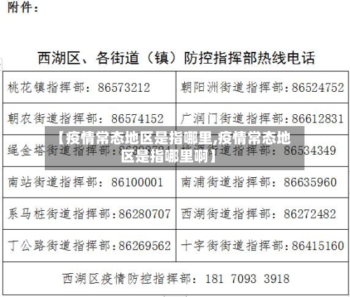 【疫情常态地区是指哪里,疫情常态地区是指哪里啊】