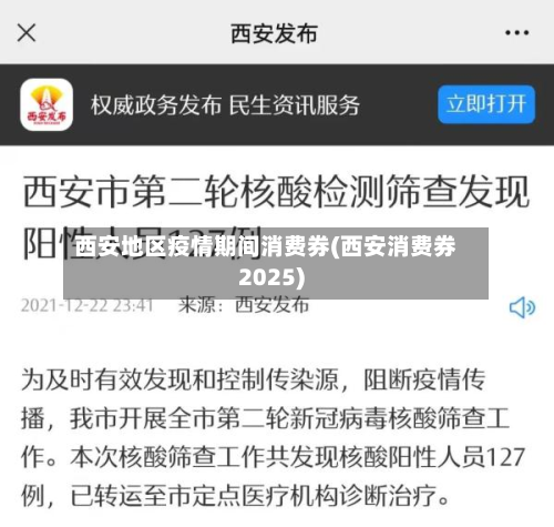 西安地区疫情期间消费券(西安消费券2025)-第2张图片